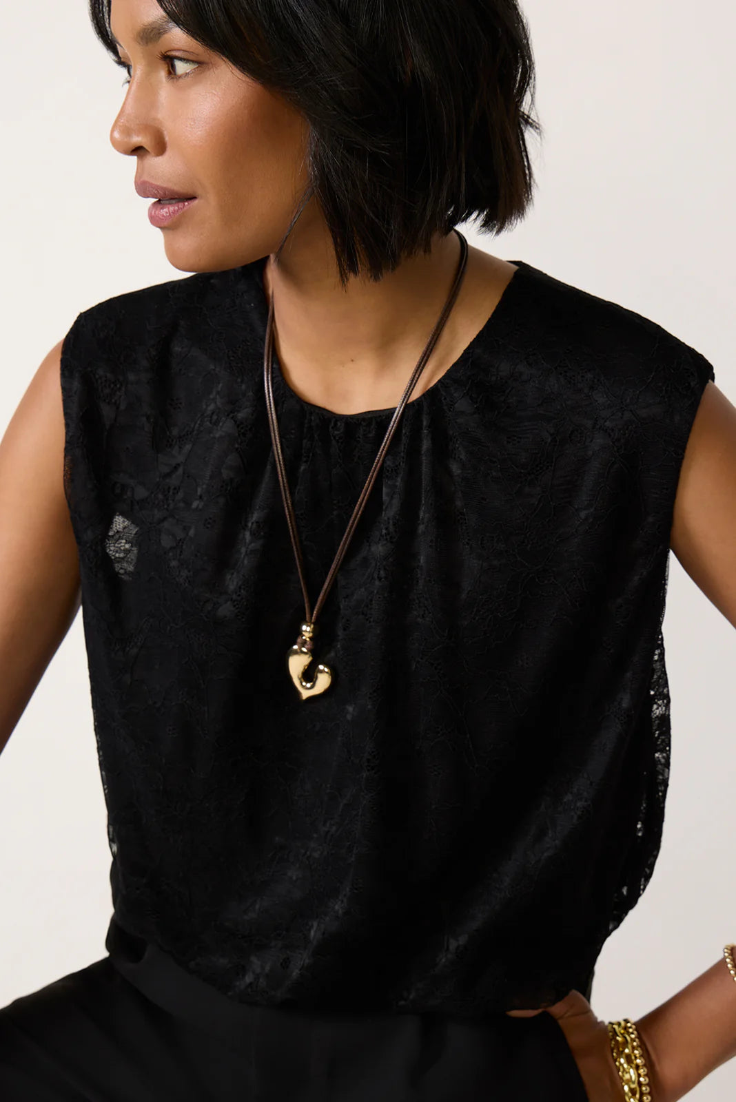 Lila Lace Bubble Tank
