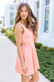 Hayes Orange Side Cinch Dress
