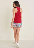 Racerback Pocket Tank Dark Pink