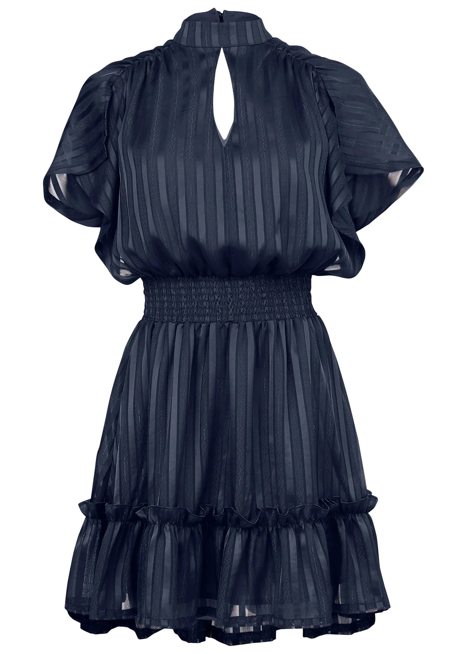 High Neck Mini Dress Navy