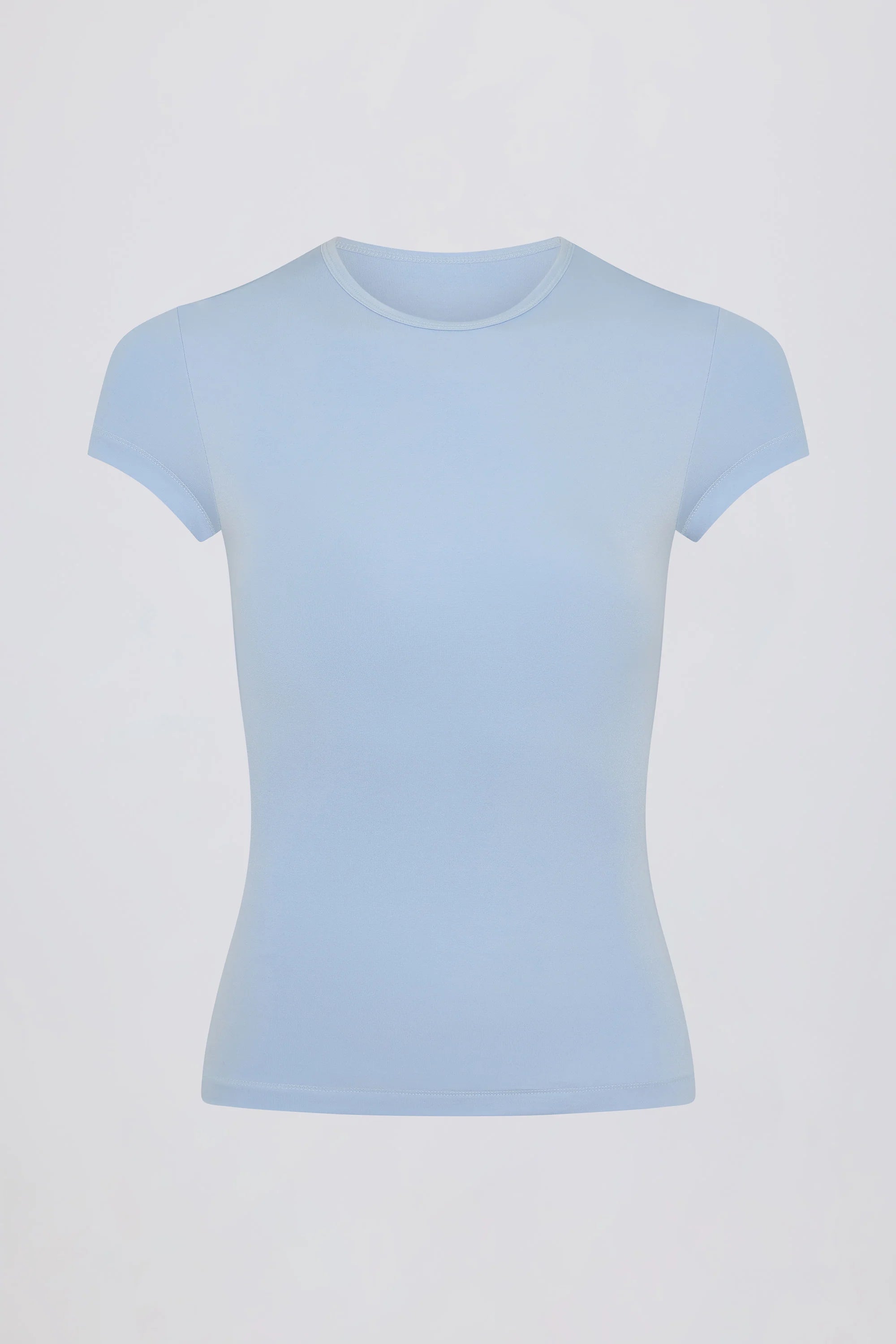 Cut Out Longline T Shirt in Sky