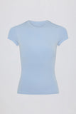 Cut Out Longline T Shirt in Sky