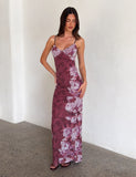 JULIANNA DRESS MULTI FLORAL ROSE STRIPE
