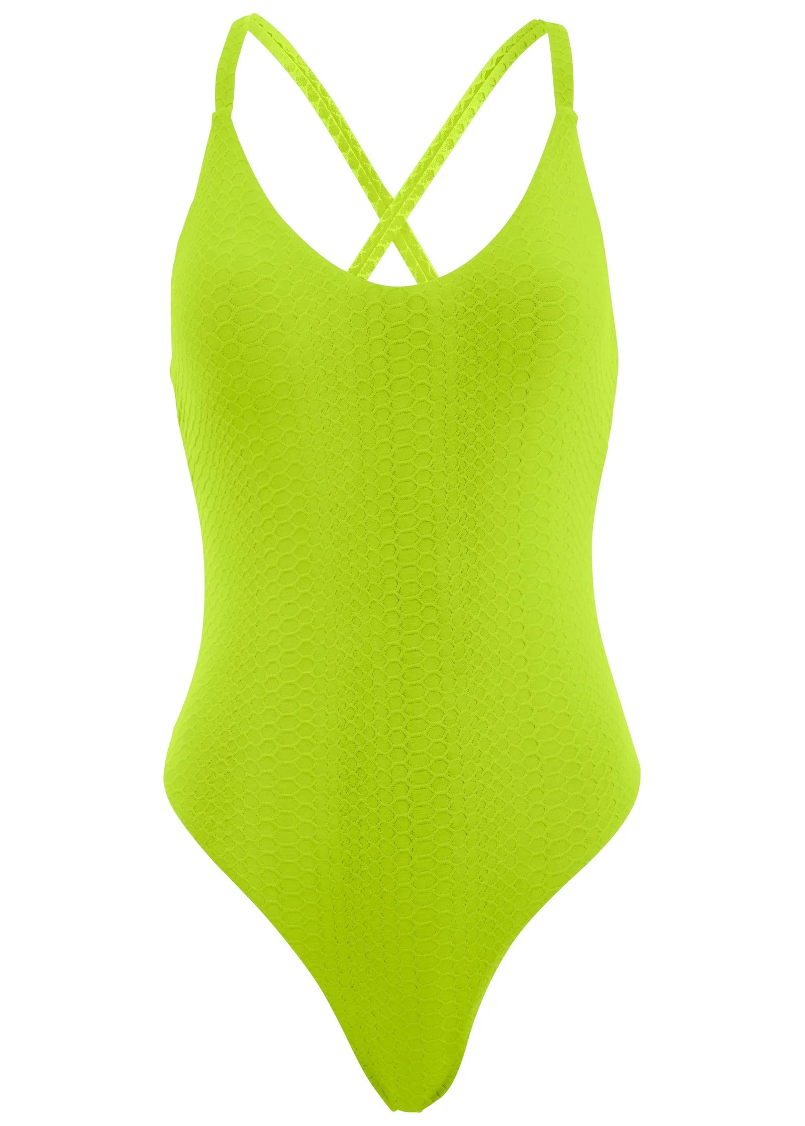 High Leg One Piece Lime