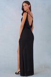 One Shoulder Maxi Dress in Black