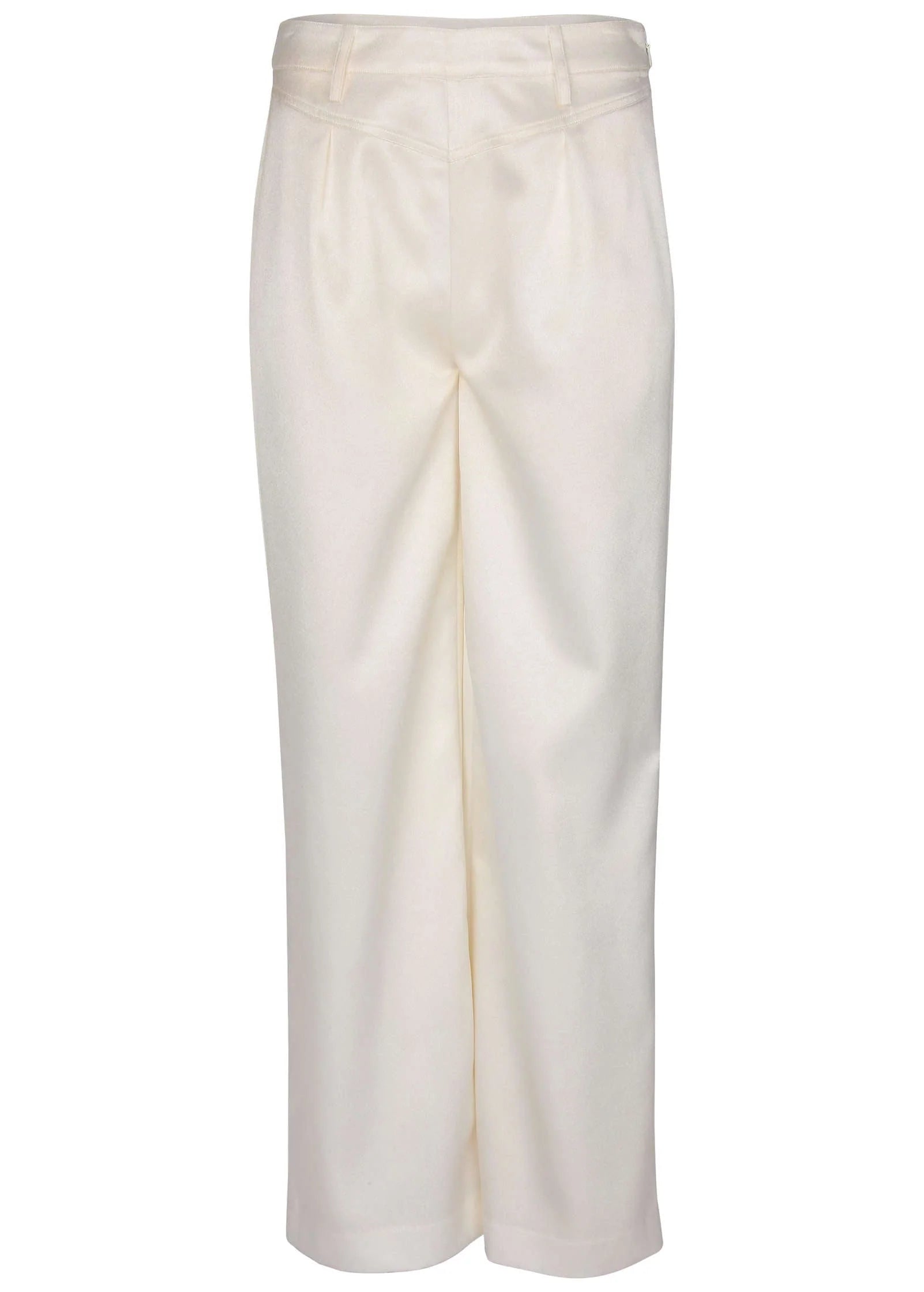 Shiny Satin Pant Off White