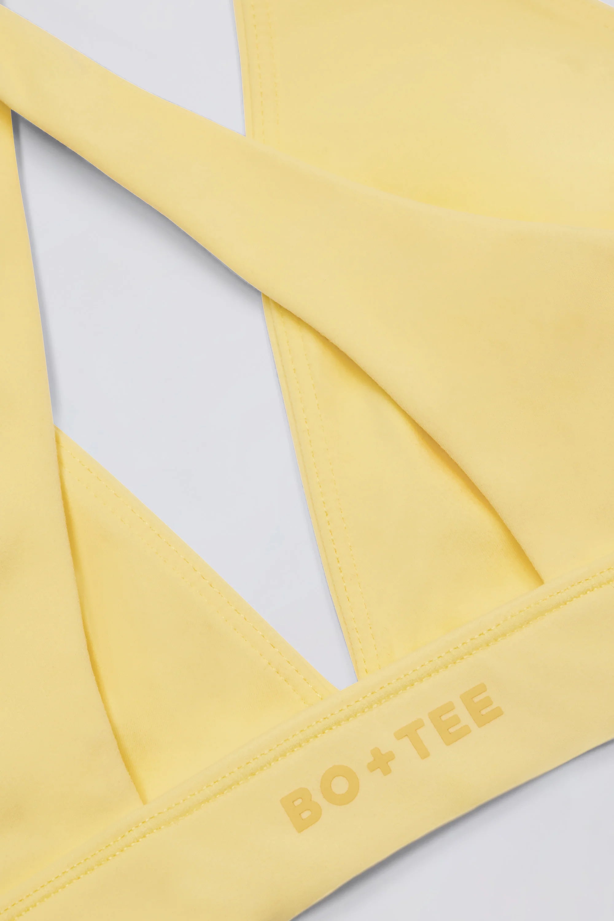 Soft Active Cross Back Sports Bra in Lemon