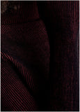 Plaited Long Sleeve Sweater Wine