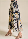 Printed Flowy Pants Navy Multi