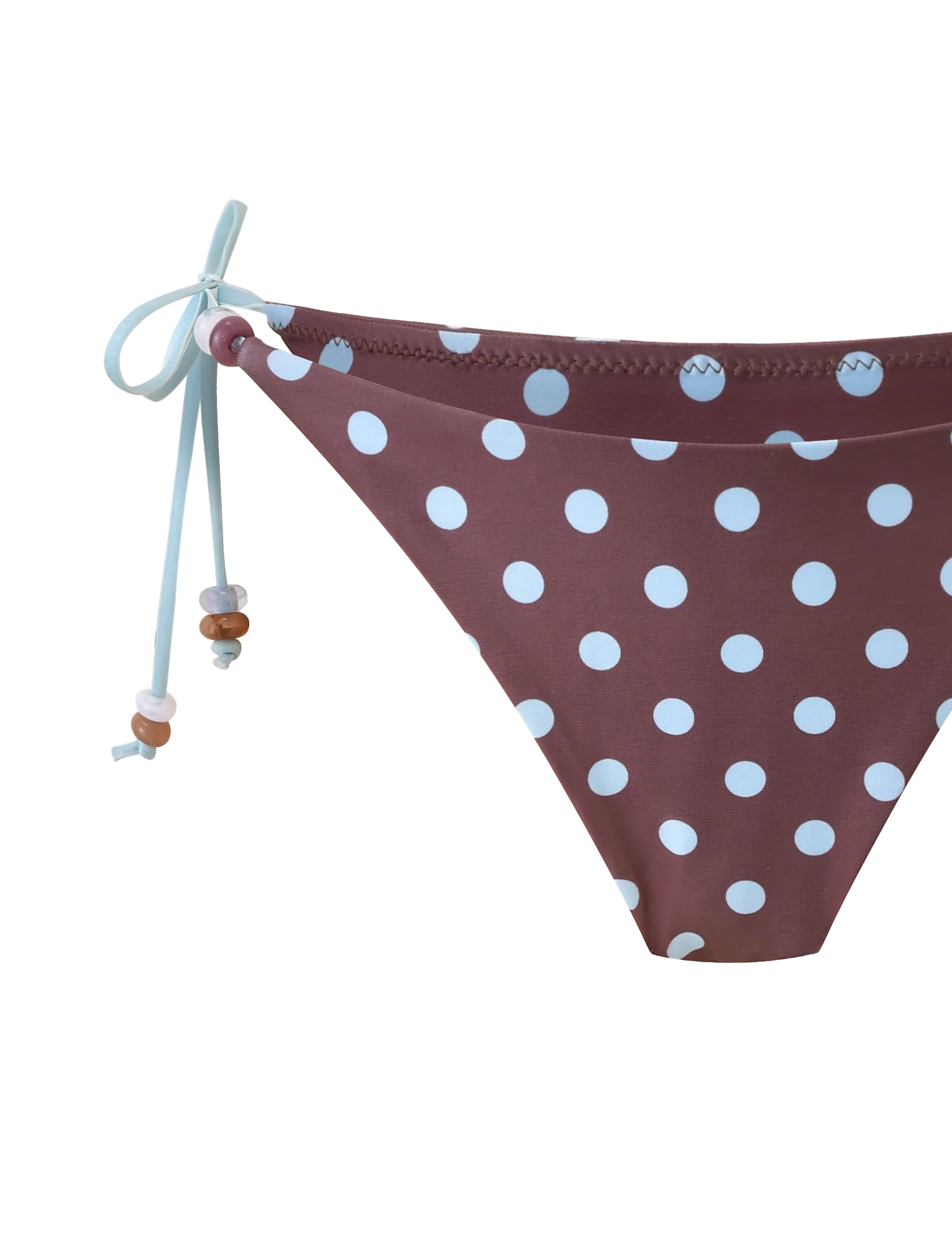 FINLEA BIKINI BOTTOM BROWN AND BLUE POLKA DOT