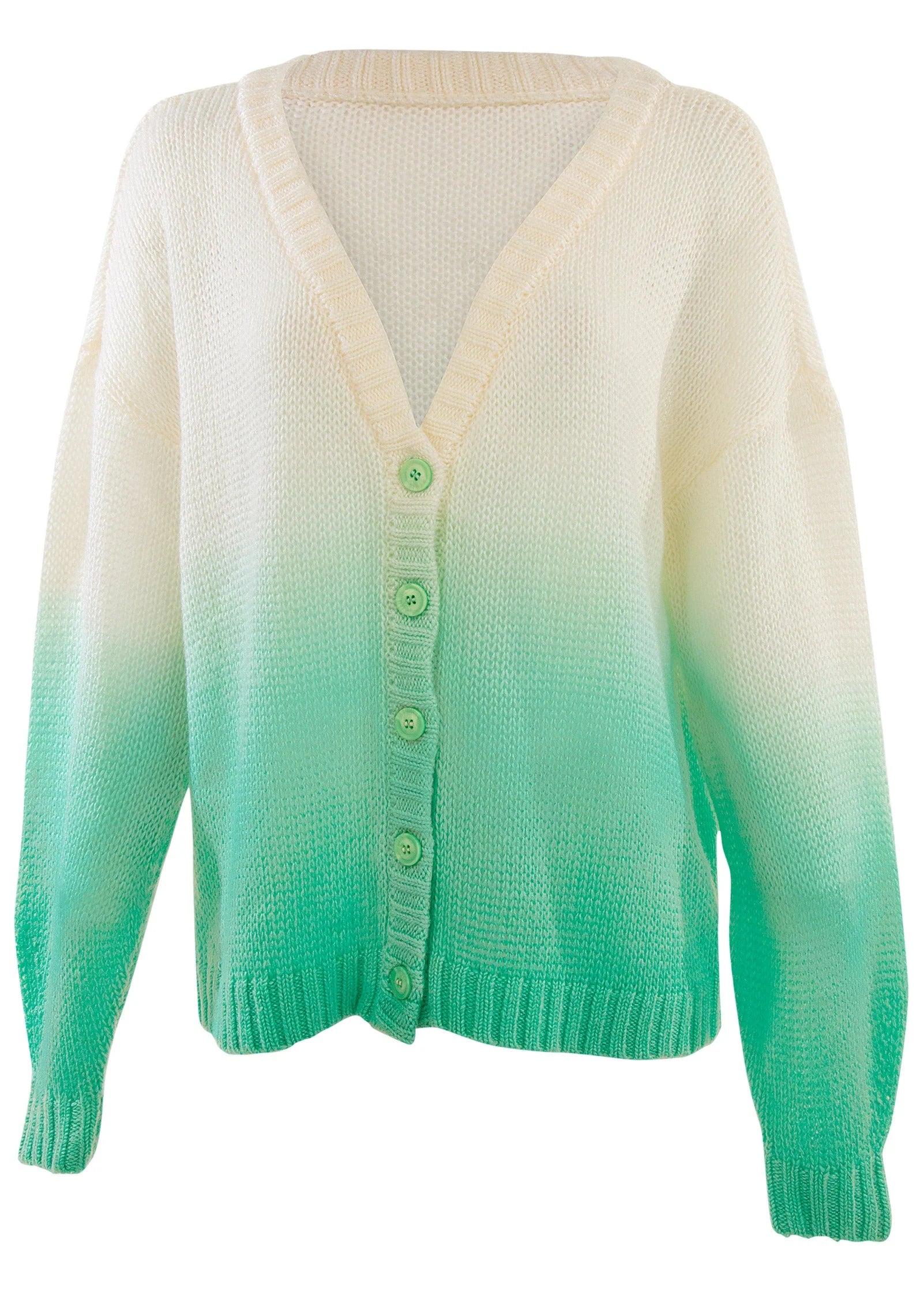 Button Up Cardigan Green