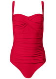 Ruched Bra One Piece Fiery Red