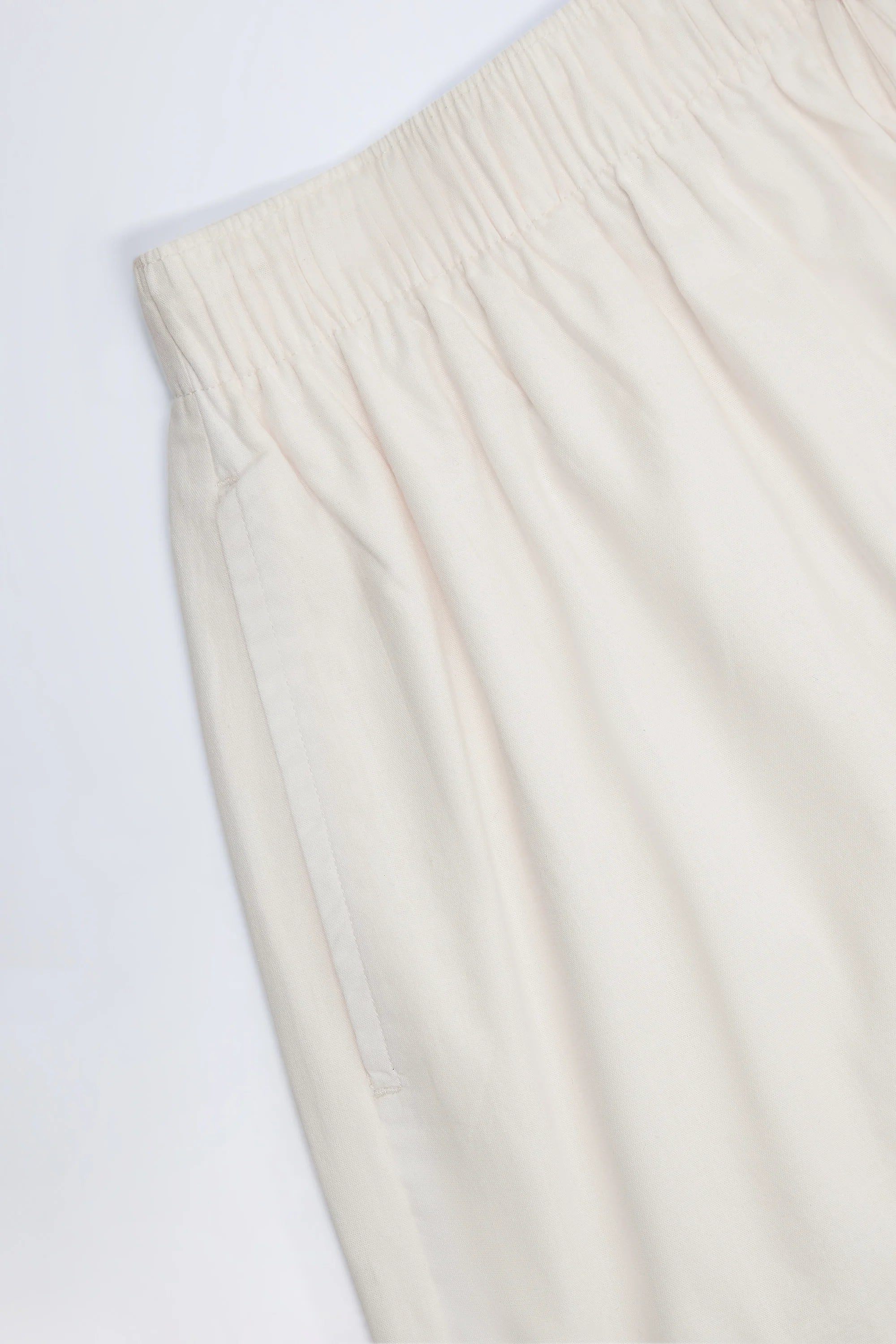 Tie Front Cotton Poplin Shorts in White