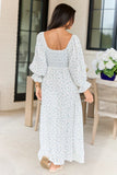 Thalia White Floral Smocked Top Maxi Dress SALE