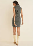 Colored Twill Utility Dress Olive