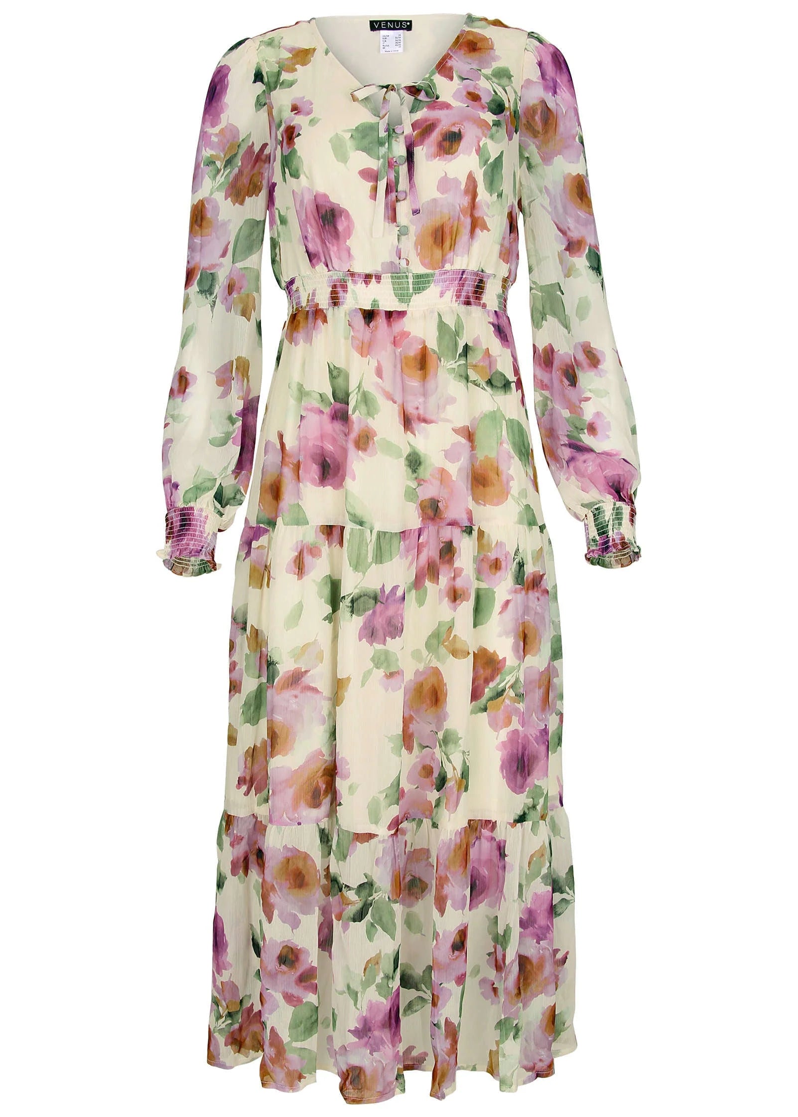 Tiered Floral Maxi Dress Chalet Bouquet