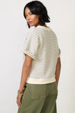 Briggs Stripe V Neck Sweatshirt