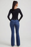 High Rise Flared Jeans in Indigo Wash