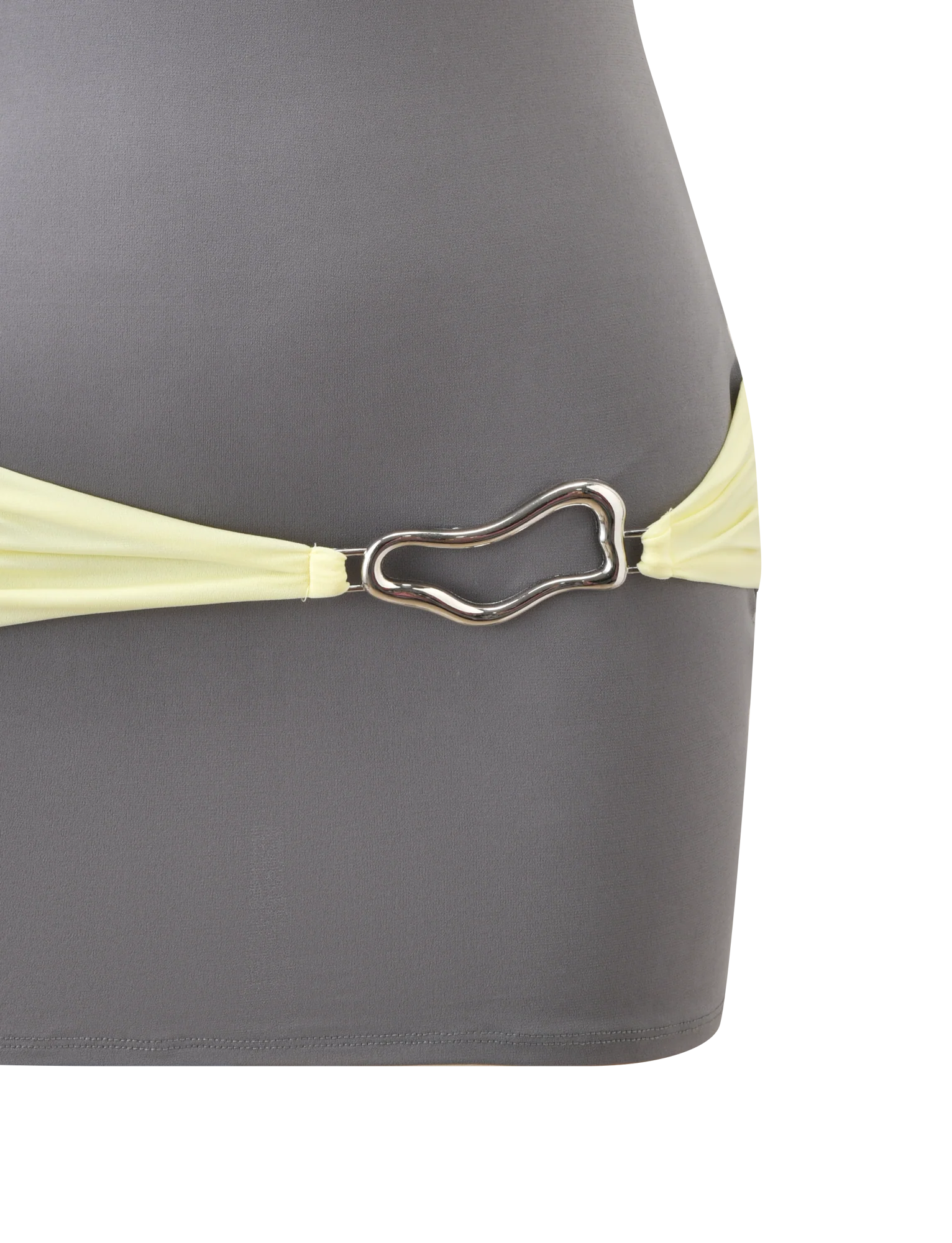 EOS MINI DRESS GREY AND YELLOW
