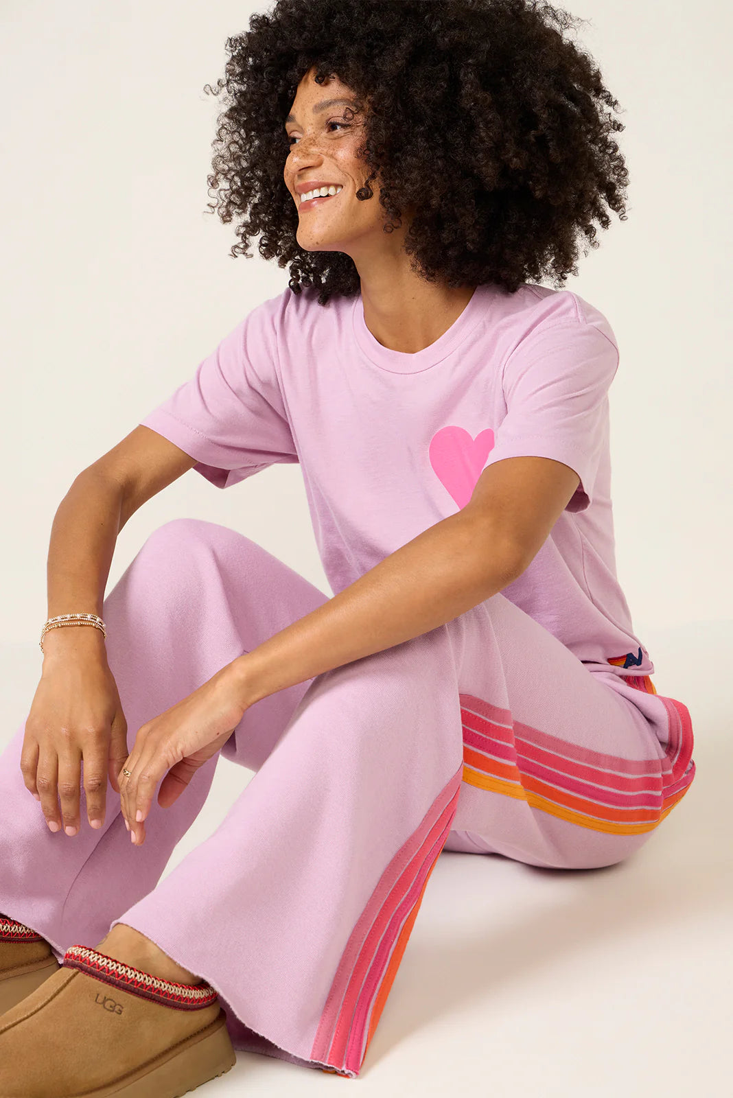 Heart Print Boyfriend Tee