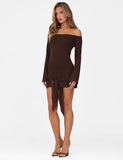 CYPRESS MINI DRESS BROWN CHOCOLATE