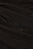 Metallic Ruched Cut Out Flared Jumpsuit in Black