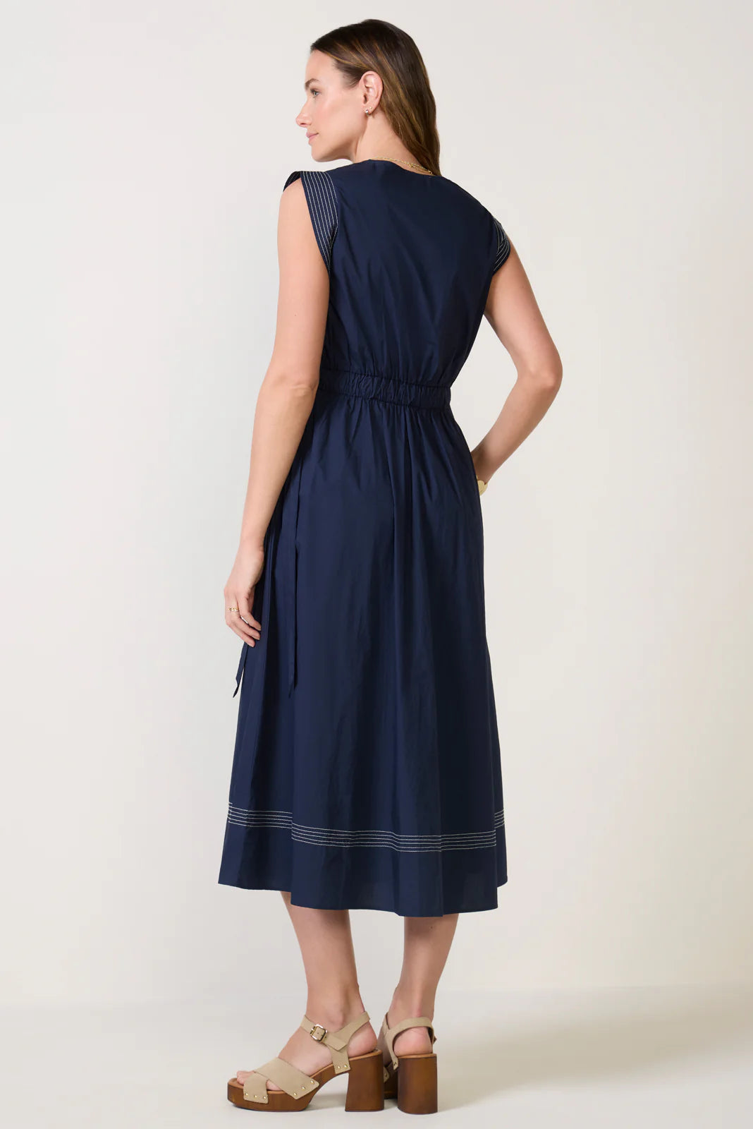 Whitley Contrast Stitch Midi Dress