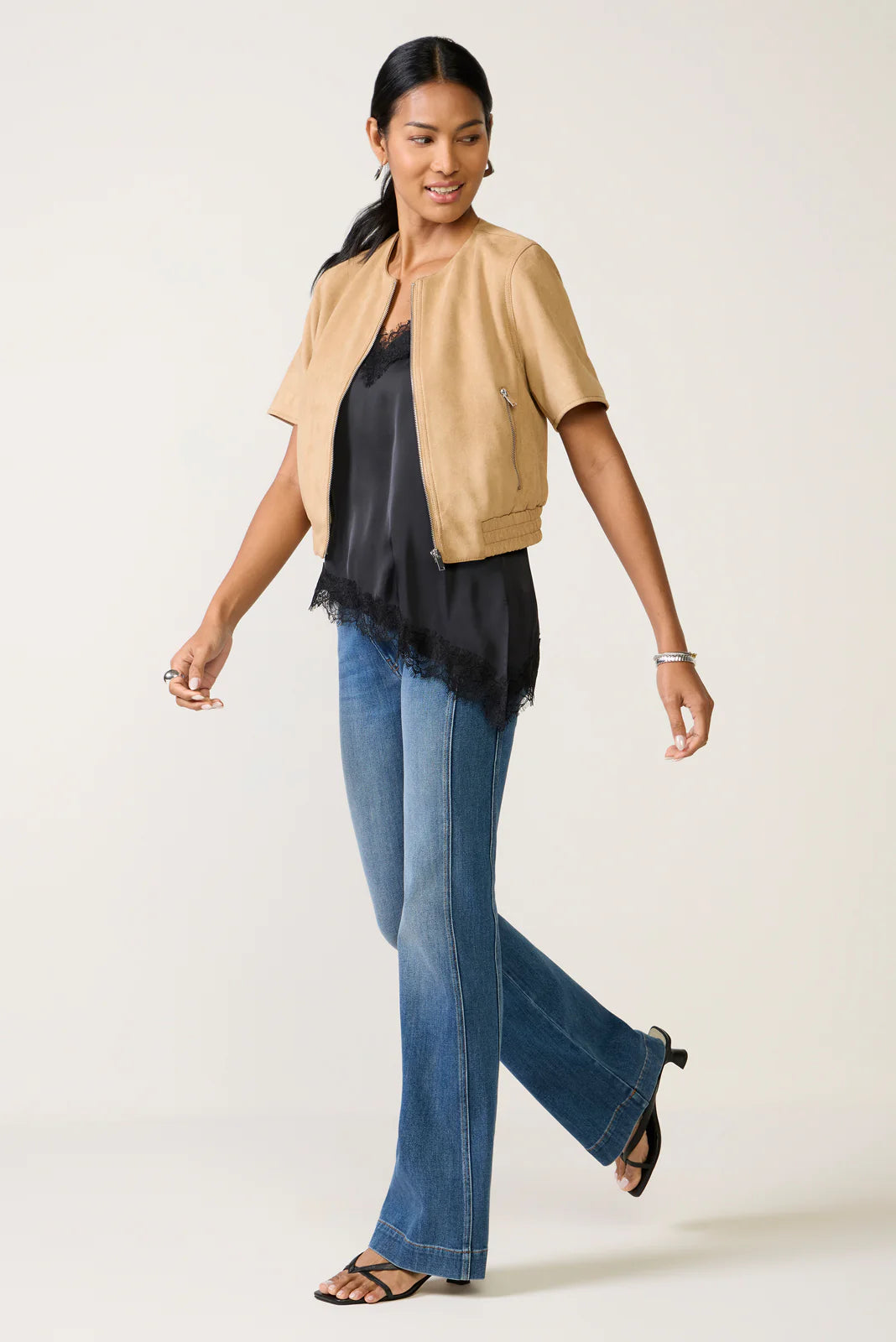 Billie Faux Suede Bomber