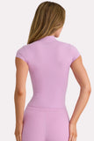 Soft Active Quarter Zip Top in Sweet Pink