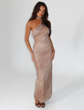 ALLIRA MAXI DRESS NEUTRAL LEOPARD