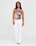 ALLIRA TOP NEUTRAL LEOPARD HAZE