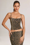 Modal Scoop Neck Tank Top in Leopard Print