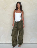 VIOLETTE PANT GREEN KHAKI GREEN