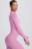 Soft Active Zip Up Jacket in Dusty Pink