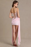 Embellished Lace Corset Mini Dress in Blossom