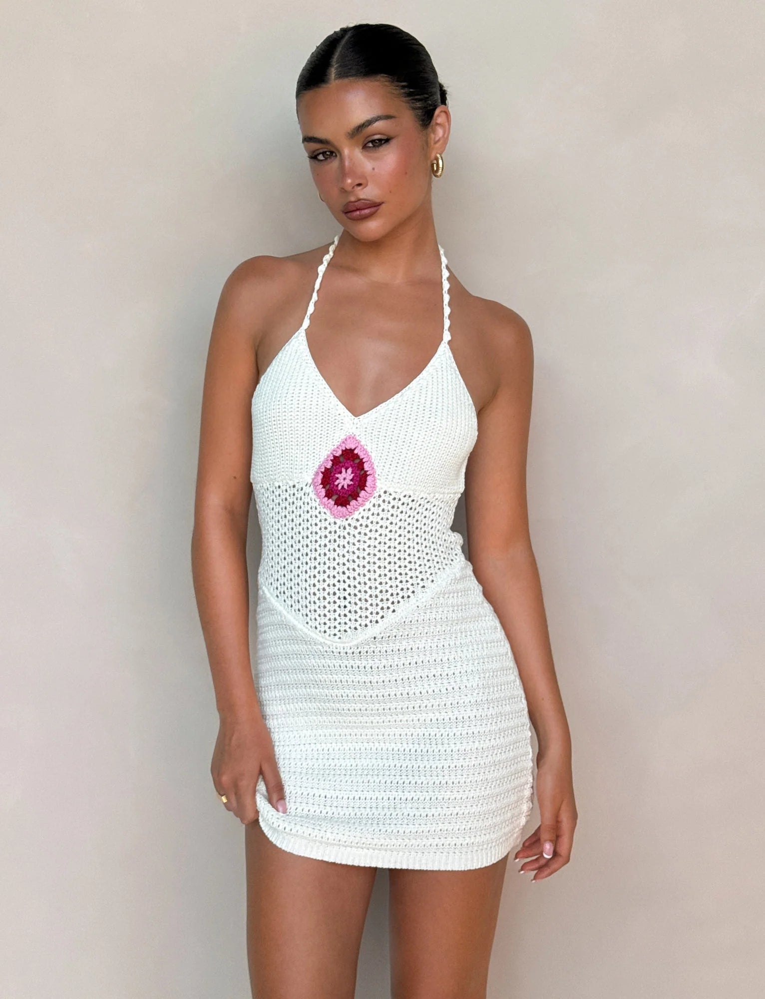 TENZIN MINI DRESS CREAM