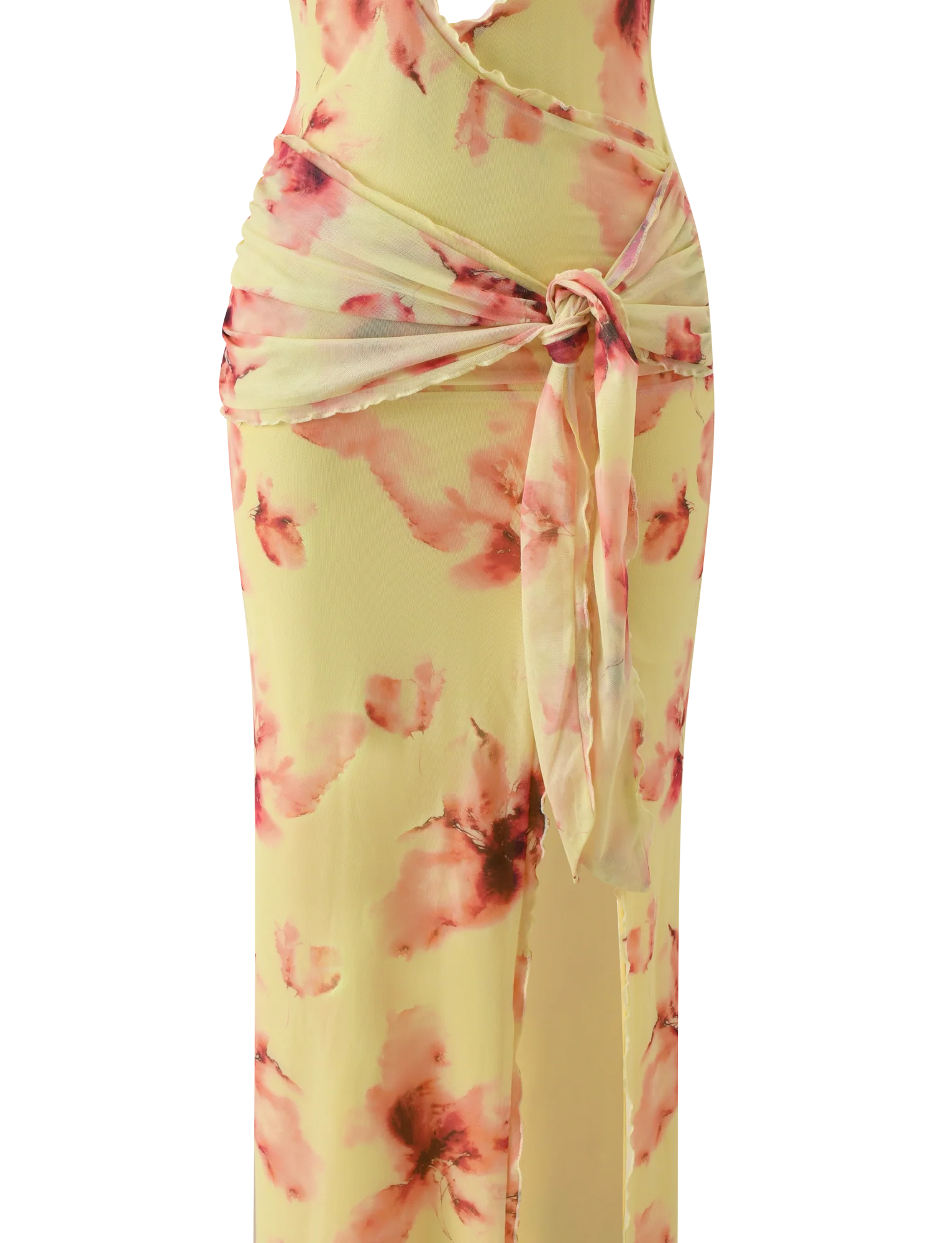 ALLEGRA MAXI DRESS YELLOW WATERCOLOUR FLORAL