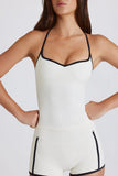 Soft Active Cross Back Tank Top in Ivory