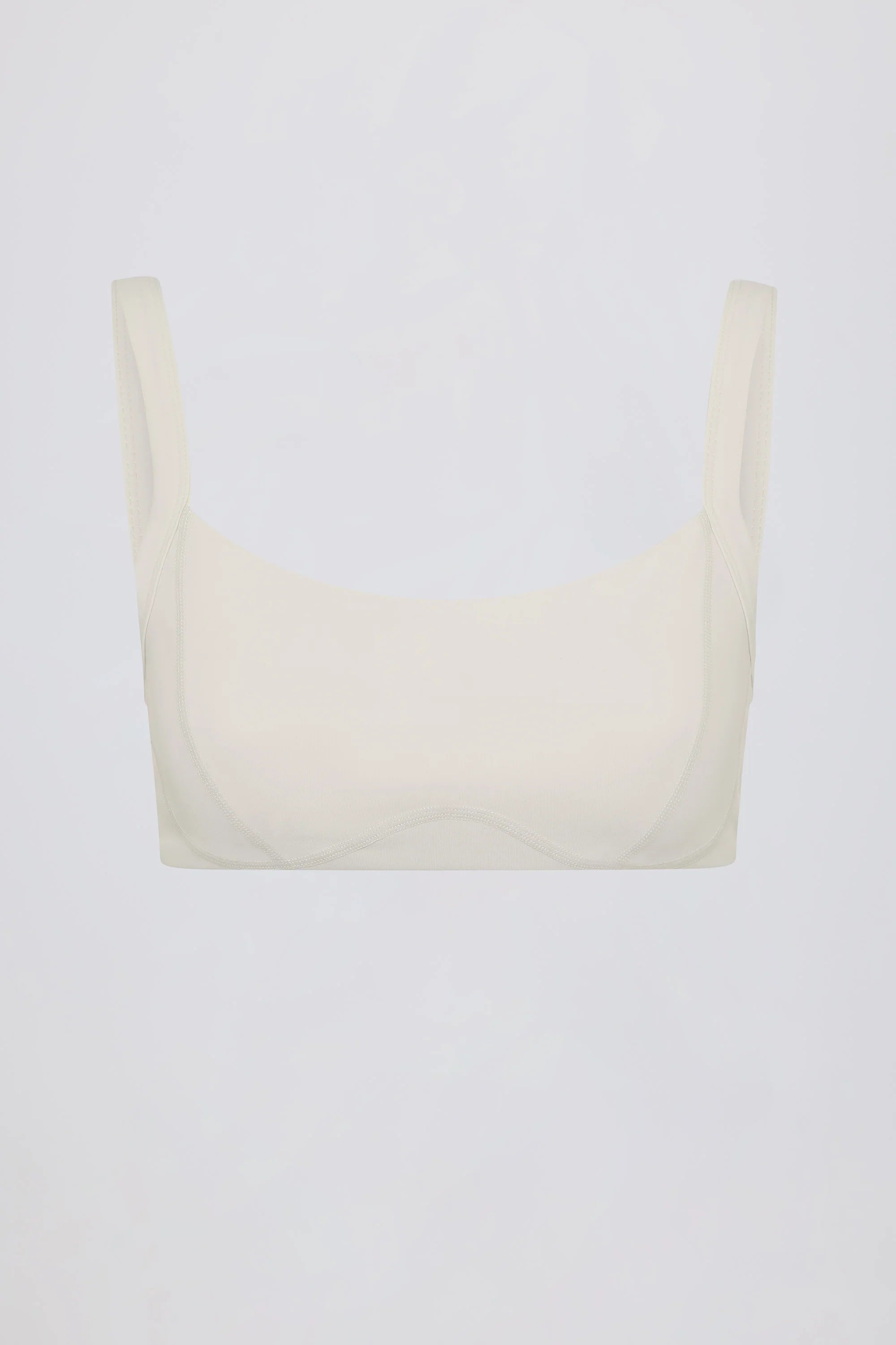 Soft Active Seam Detail Sports Bra in Oat
