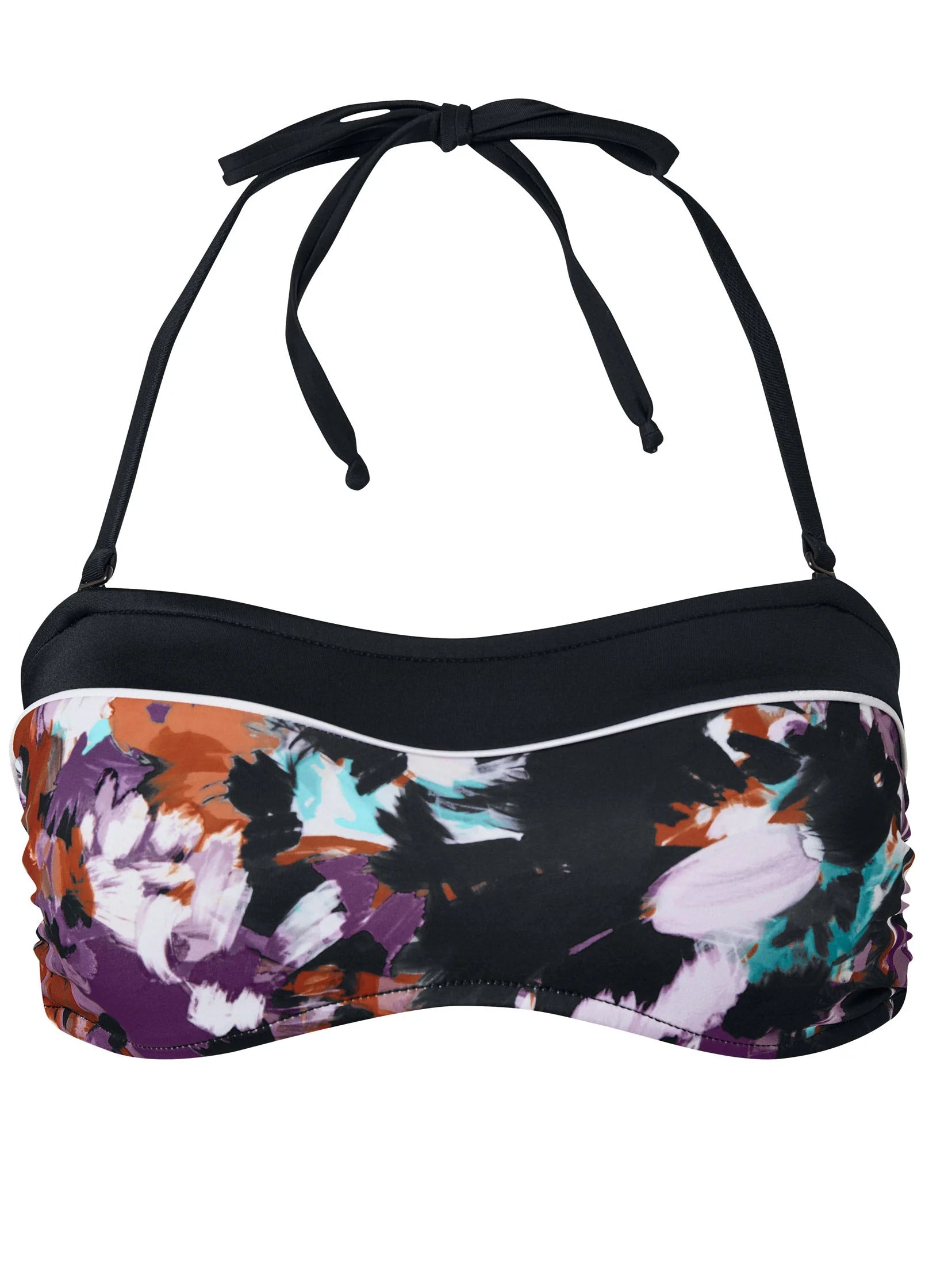 Color Block Bandeau Top Painted Florals