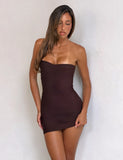 NIYA BANDAGE DRESS CHOCOLATE