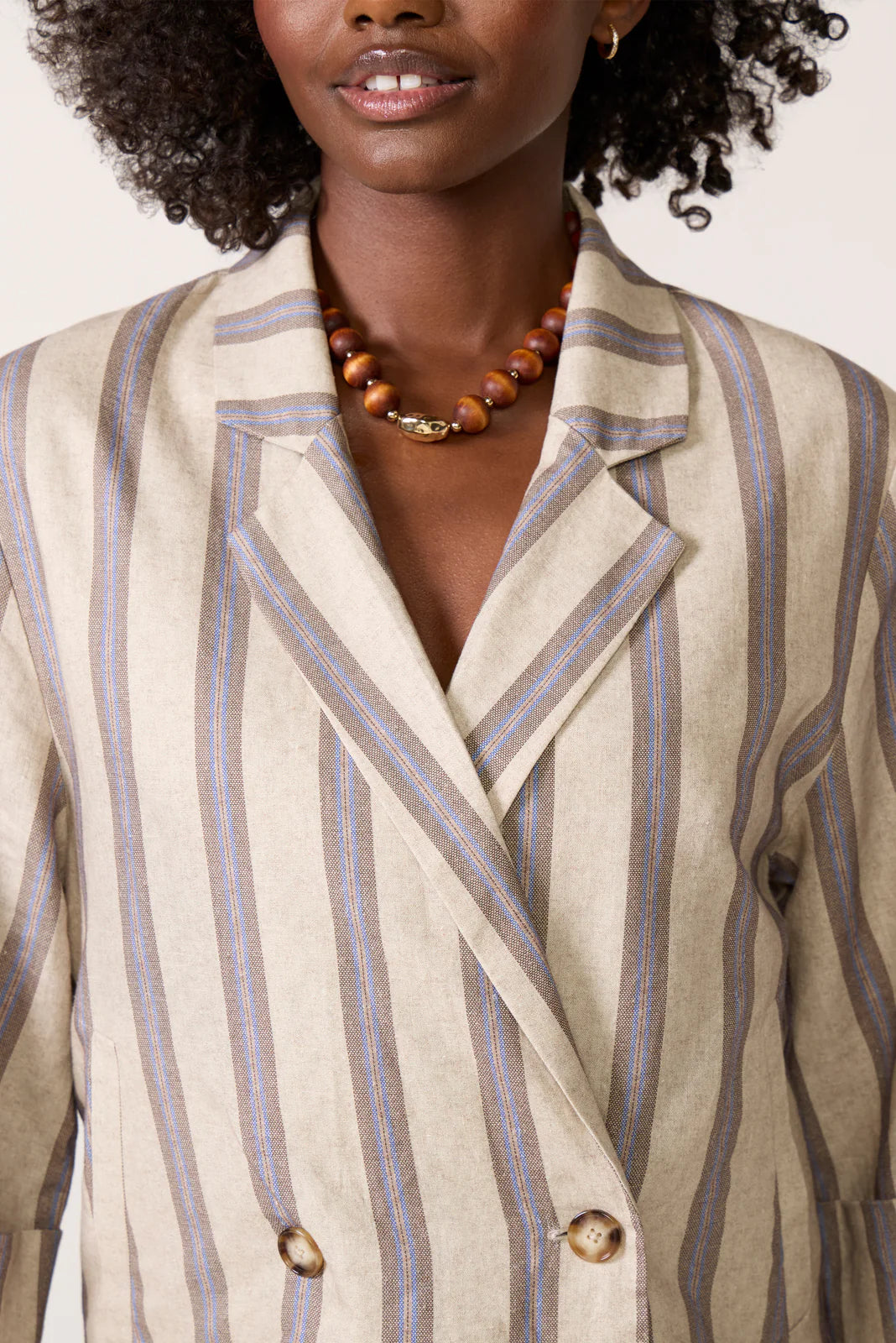 Jess Linen Stripe Blazer