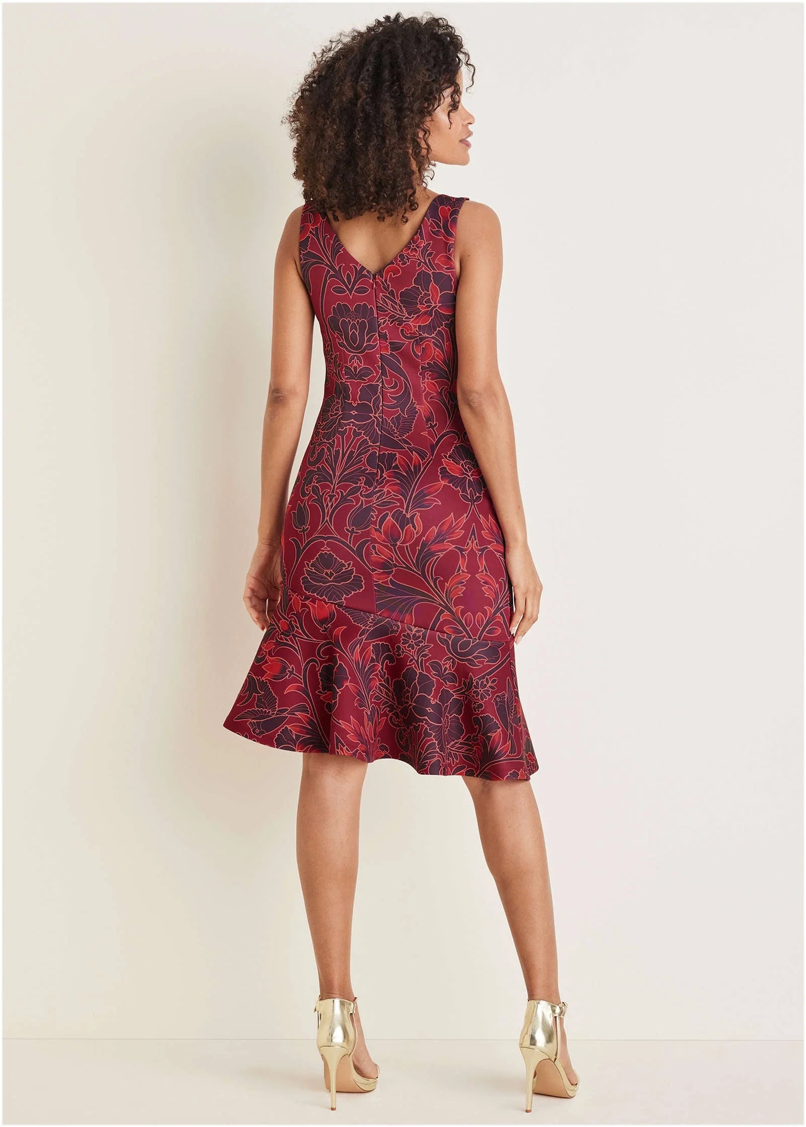 Ruffle Trim Detail Dress Nouveau Tapestry