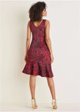 Ruffle Trim Detail Dress Nouveau Tapestry
