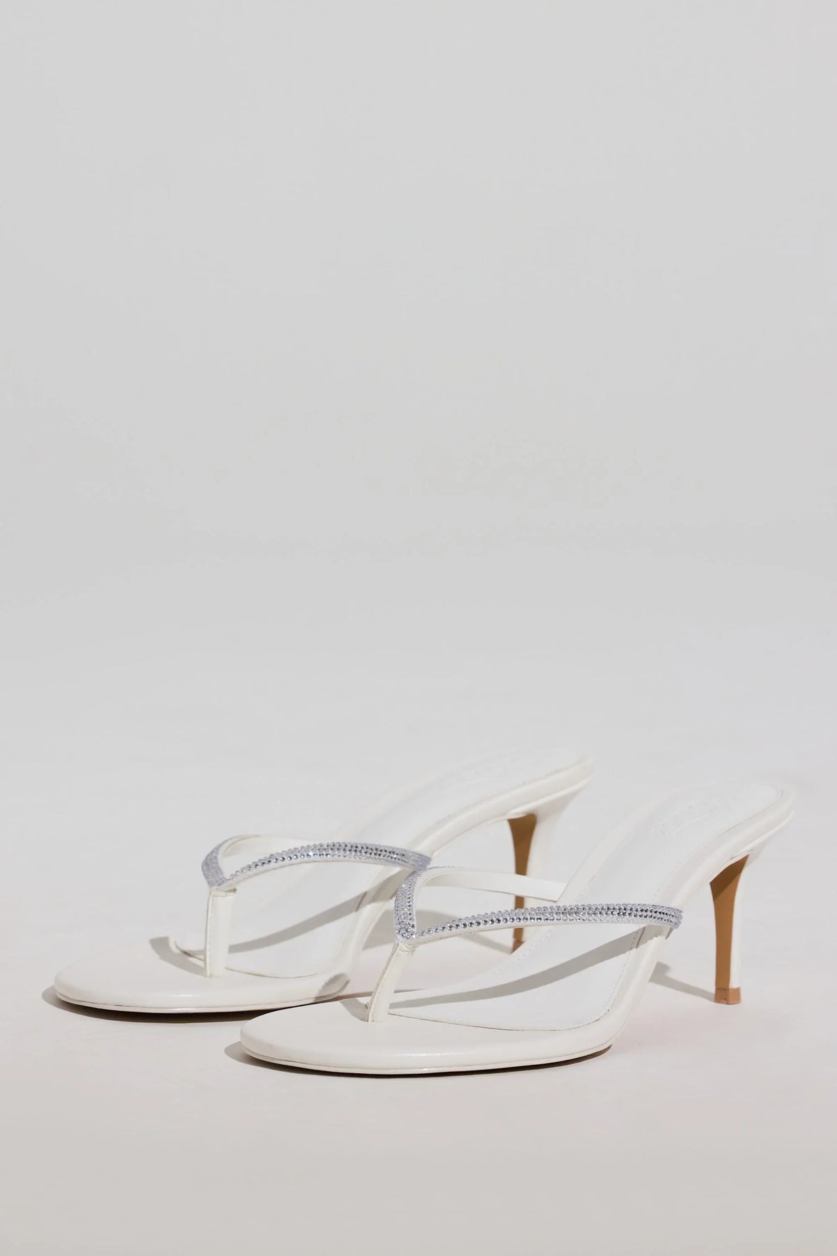 Heeled Sandal in White
