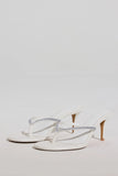 Heeled Sandal in White