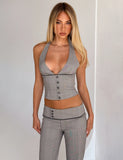TERESIA TOP GREY CHECK