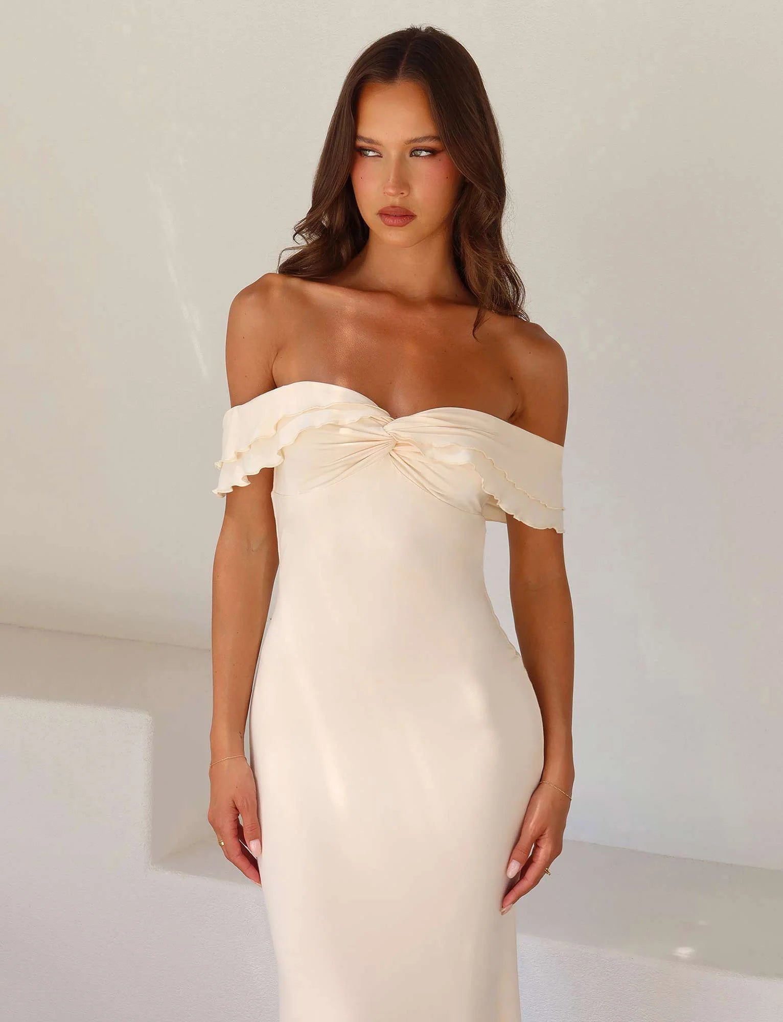 DENALI MAXI DRESS WHITE BONE