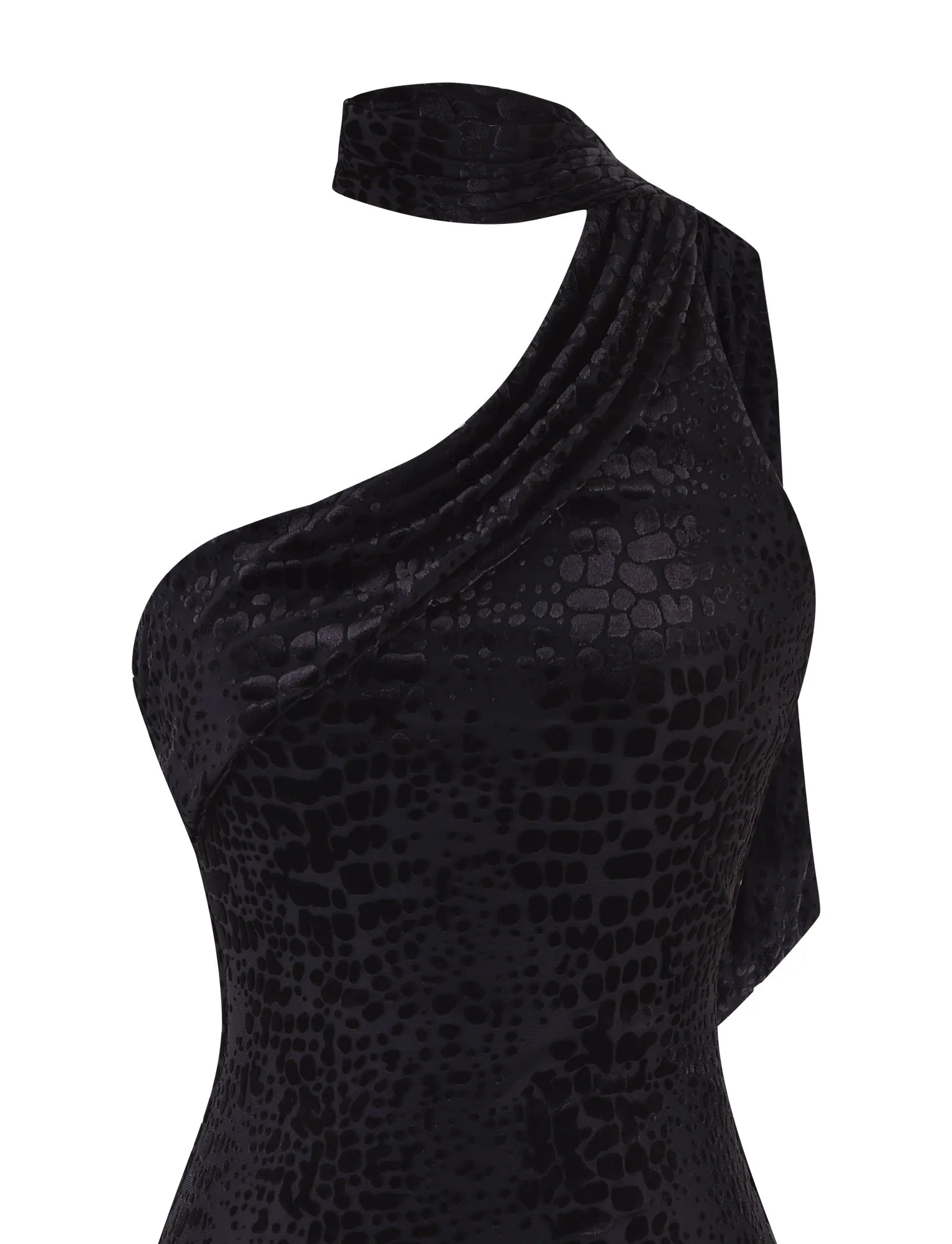 ALLIRA BURNOUT MINI DRESS 20 BLACK SNAKE