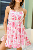 Effortless Charm Pink Seashell Tile Dress
